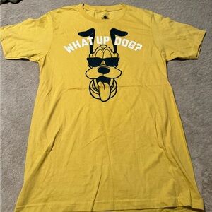 Disney Yellow Dog T-Shirt with Black Graphic